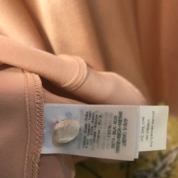 Forte Forte Silk Long Sleeve Midi Dress Rosado Blush Pink Womens Size 0 US 2 - Picture 3 of 8